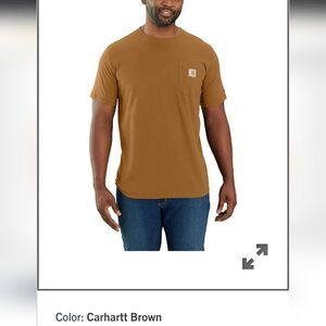 Carhartt Men's Orange/Brown Force Pocket T-Shirt 2xl